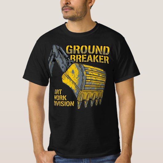 グラウンド・ブレイカー 土木工事部 建設業 Tシャツ (正面)