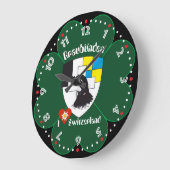 グラウヴュンデングリシュングリジョニシュウェイツスヴィズラウア ラージ壁時計 (傾斜)