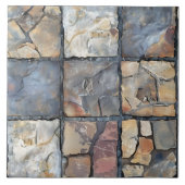 グラウ鮮やかト旗石タイル タイル (正面)