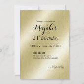グラエレガントマーエンボス21歳誕生日 招待状 (裏面)