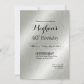 グラエレガントマーエンボス40歳誕生日 招待状 (裏面)