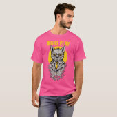 グラサンの猫が登場するヴィンテージなマフィア動物 Tシャツ (正面フル)