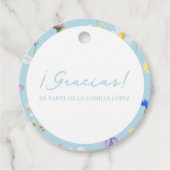 グラシアスアズールフローレスベビーシャワーサークルメッセージカード フェイバータグ (正面)