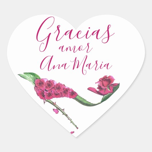 グラシアスザパトスデタコンデハダフローラローザ ハートシール (正面)