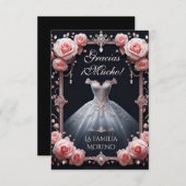 グラシアススペインのキンセニェラバラ サンキューカード (正面/裏面)