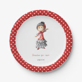 グラシアススペインのテーマセビラナダンサー ペーパープレート (正面)