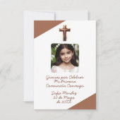 グラシアスパールセレブラーミプリメラコムニオンコンフォト サンキューカード (正面)