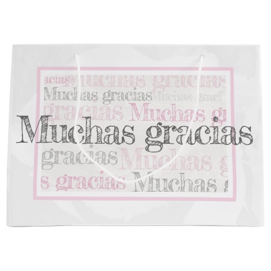 グラシアスペインのス/感謝していユー抱き枕 ラージペーパーバッグ (正面)