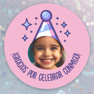 グラシアスポーCelbrar Conmigo Fiesta con Foto ラウンドシール