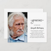 グラシアス・シンパティア |写真スペインの悔やみや弔慰 サンキューカード (正面/裏面)