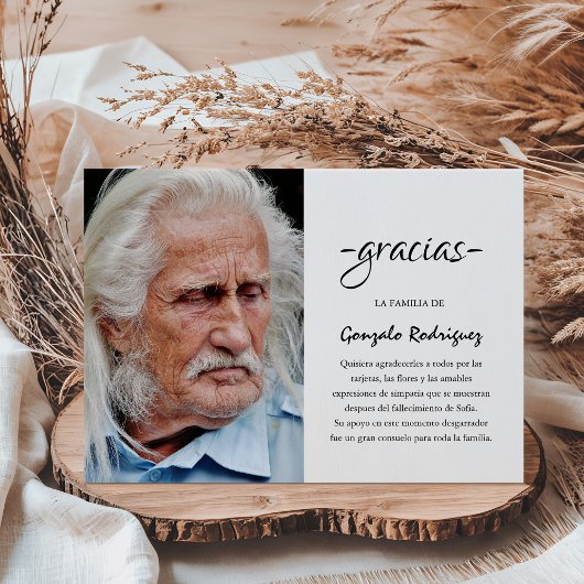 グラシアス・シンパティア |写真スペインの悔やみや弔慰 サンキューカード