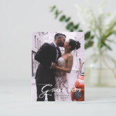 グラシアス 現代スペイン語スクリプト 写真 名前 & 日付 案内ポストカード (スタンド正面)