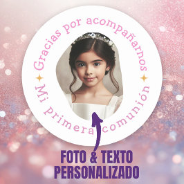 グラシアスpor acompainnos mi primera comunion foto ラウンドシール