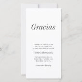 グラシアモダンスタイポグラフィメモリアルありがとう サンキューカード (正面)