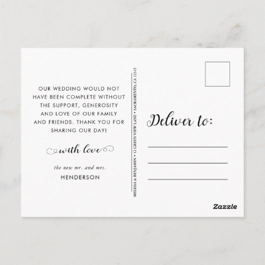 グラシア結婚スの写真コラージュ ポストカード (裏面)