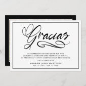 グラシモダンアス·フスペインのォト葬儀 サンキューカード (正面/裏面)