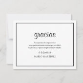 グラシモダンススペインの |悔やみや弔慰ありがとう サンキューカード (正面)