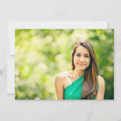 ·グラシンプルード·スクリプトの卒業 案内状 (裏面)