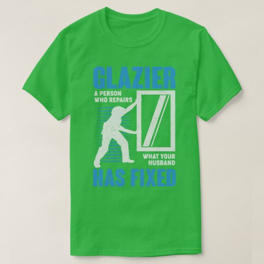 グラジェ専門窓ガラスのインストーラのギフト Tシャツ (デザイン正面)