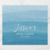 グラジエントグラデーションディップ染料海ブルーブライダルシャワー リキュールボトルラベル (シングルラベル)