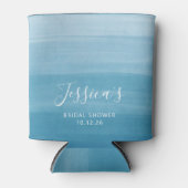 グラジエントグラデーションディップ染料海ブルーブライダルシャワー 缶クーラー (正面)