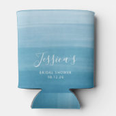 グラジエントグラデーションディップ染料海ブルーブライダルシャワー 缶クーラー (裏面)