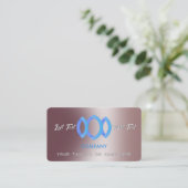 グラジエントモダンメタリック粉末ピンクテンプレート 名刺 (スタンド正面)