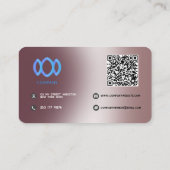 グラジエントモダンメタリック粉末ピンクテンプレート 名刺 (裏面)