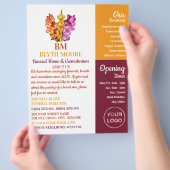 グラジオラスの花、葬儀場、監督 チラシ (手)