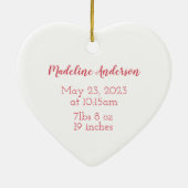 グラジオラスカラフル誕生威厳があるベビー用フラワー セラミックオーナメント (裏面)