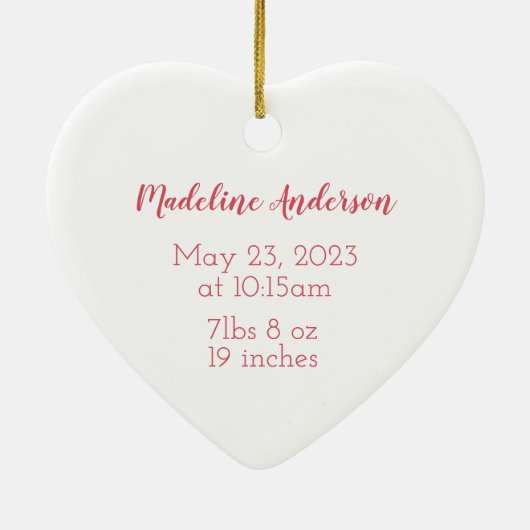 グラジオラスカラフル誕生威厳があるベビー用フラワー セラミックオーナメント (裏面)