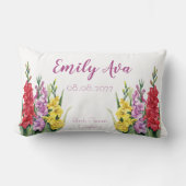 グラジオラス威厳がある誕生月花 ランバークッション (正面)