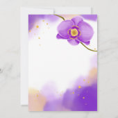 グラジオラス紫結婚式招待状 招待状 (裏面)