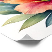 グラジオラス絵を描IXの水彩画 ポスター (角)