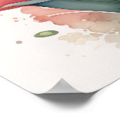 グラジオラス絵画IIIの水彩画 ポスター (角)