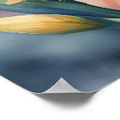 グラジオラス絵画IVの水彩画 ポスター (角)