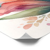 グラジオラス絵画VIの水彩画 ポスター (角)