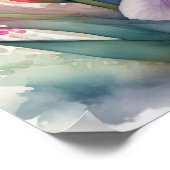 グラジオラス絵画VIIの水彩画 ポスター (角)