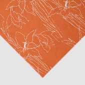 グラジオラス線植物手描き柄 薄葉紙 (詳細)