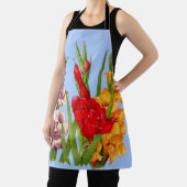 グラジオラス花プリント エプロン (インサイチュ)