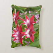 グラジオラス赤と白サマーボタニカル アクセントクッション (裏面(縦))