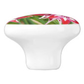グラジオラス赤と白サマーボタニカル セラミックノブ (側面)