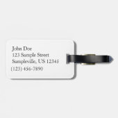 グラジオラス赤と白サマーボタニカル ラゲッジタグ (裏面横)