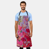 グラジオラス開花 エプロン (着用した状態)