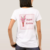 グラジオラス 水彩画 アート 8月 誕生日  Tシャツ (裏面)