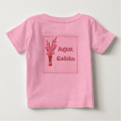 グラジオラス 水彩画 8月 誕生日  ベビーTシャツ (裏面)