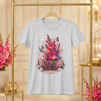 グラジオラス 永遠の力 八月の誕生花 Tシャツ