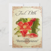 "グラジオラス" 7月13日の誕生日の花 カード (正面)