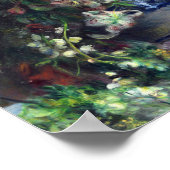 グラジオリが花瓶に入るオーガスト・ルノアール・アート ポスター (角)