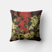 グラジオリと花瓶、カーネーションby Vincent van ゴッホ クッション (裏面)